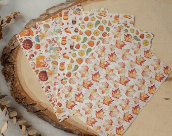 Herfst nr. 2 | Polymer Clay Transfer Sheets, Clay tools, herfst herfst kleipatronen, pompoen, koffie, appel, esdoornbladpatronen