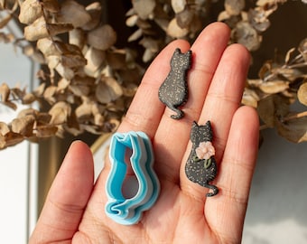 Cat Polymer Clay Cutter | Kitty Cat polymer clay cutter Dangle, cat clay cutter, animal clay cutter, fall autumn clay cutter