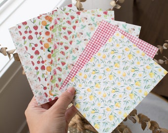 Summer Fruit Picnic Polymer Clay Transfer Sheets | Clay tools, Plaid, Bees, Orange, Watermelon, Transfer Paper, Patterned Clay Paper