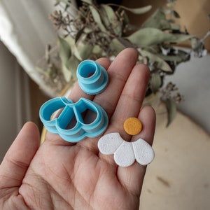 Daisy Dangle 2 Piece Set Polymer Clay Cutter | Flower Clay Cutter, floral boho Clay Cutter