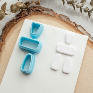 Organic Dangle 1 Polymer Clay Cutter Set | Organic Round Clay Cutters, Polymer Clay Boho Shape Clay Cutter Set