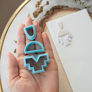 Aztec Boho Dangle Set polymer Clay cutter | geometric dangle polymer clay cutter, polymer clay cutter, spring clay cutter