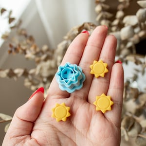Sun Clay Cutter | Summer clay cutter, beach sun polymer clay cutter