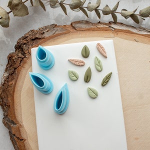 Tiny Leaves Clay Cutter Set | Polymer Clay Micro Cutters for Petals and Leaves, Floral Clay Cutters, Small Arch Clay Cutters for Earrings