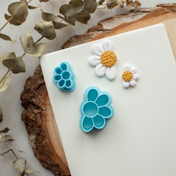 Daisy Half Flower Polymer Clay Cutter | Polymer clay stud, arch clay cutter, boho floral flower, clay cutter, polymer clay tools