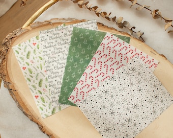 Holiday Christmas 4 | Wash Away Transfer Sheets | Polymer Clay Patterns, Clay tools, Polymer Clay Transfer Paper, Patterned Clay Paper