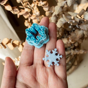 Snowflake Dangle Polymer Clay Cutter | Holiday christmas snowflake snow clay cutters, polymer clay cutters