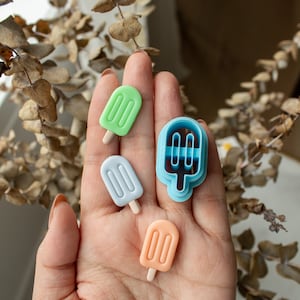 Large Popsicle Dangle Polymer Clay Cutter | Polymer clay dangle, summer clay cutter, ice cream clay cutter, polymer clay tools