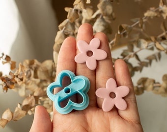 Doodle Flower Stud Polymer Clay Cutter / Flower Clay Cutter, boho floreale Clay Cutter