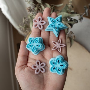 Window Flower Clay Cutter | Flower Clay Cutter, floral boho Clay Cutter, daisy, pointed flower