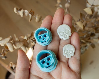 Skull Polymer Clay Cutter | Skull bones clay cutter dangles, bone earring dangle clay cutter set