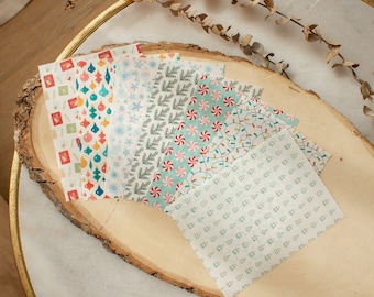 Holiday Christmas 5 | Wash Away Transfer Sheets | Polymer Clay Patterns, Clay tools, Polymer Clay Transfer Paper, Patterned Clay Paper