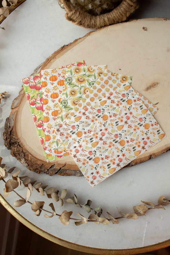 Fall No. 1 | Polymer Clay Transfer Sheets, Clay tools, autumn fall clay patterns, pumpkin, coffee, apple, maple leaf patterns