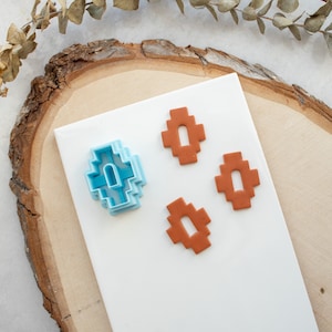 Aztec Boho Mini Dangle polymer Clay cutter | geometric dangle polymer clay cutter, polymer clay cutter, desert clay cutter