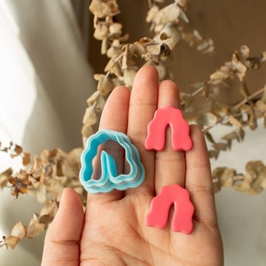 Wavy Arch Mini Boho Dangle Polymer Clay Cutter | Polymer clay dangle, retro boho U rainbow arch, polymer clay tools