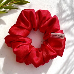 Premium Satin Scrunchie “CAROLINA” | Red Hair Tie | Christmas | Bridal Shower | Bridesmaid Proposal | Chinese New Year | Valentine’s Day
