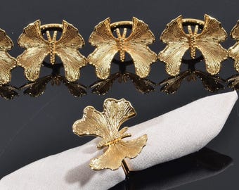 Elegant Butterfly Napkin Rings Set | Gold, Silver and Antique | Wedding, Party & Home Table Decor