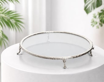 Elegant Silver Cake Display Stand – 11.8 Inch Dessert Perfume Tier