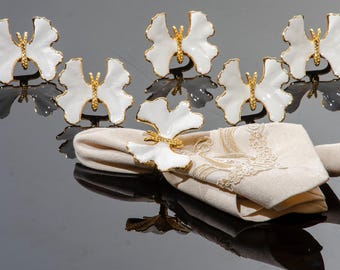 Elegant Butterfly Napkin Rings Set | Gold, Silver and Antique | Wedding, Party & Home Table Decor