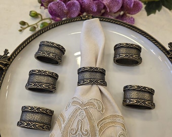 Elegant Napkin Rings Set | Gold, Silver and Antique | Wedding, Party & Home Table Decor