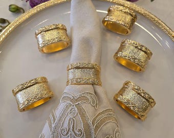 Elegant Napkin Rings Set | Gold, Silver and Antique | Wedding, Party & Home Table Decor