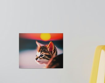Sunset Kitten on Matte Canvas, Stretched, 0.75"