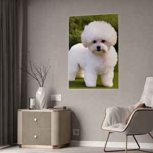 Bichon Frise Art Print, bichon Poster, Art Print, frise Gift, Dog Lover, dog Owner Gift, Decor, Wall Art, Painting