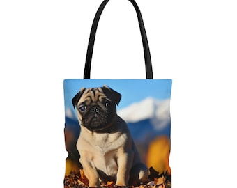 Peppy Puppy AOP Tote Bag