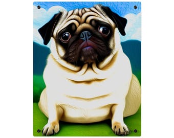 Pug wall art Pug Gift Unique Gift for dog lover, Pug lover Home decor pug art funny art Acrylic Wall Art Panels Art print, glass art