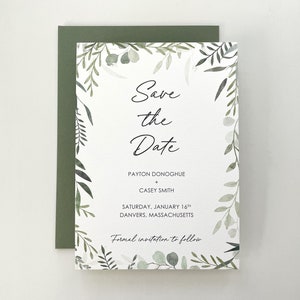 Greenery Wedding Save the Dates image 2