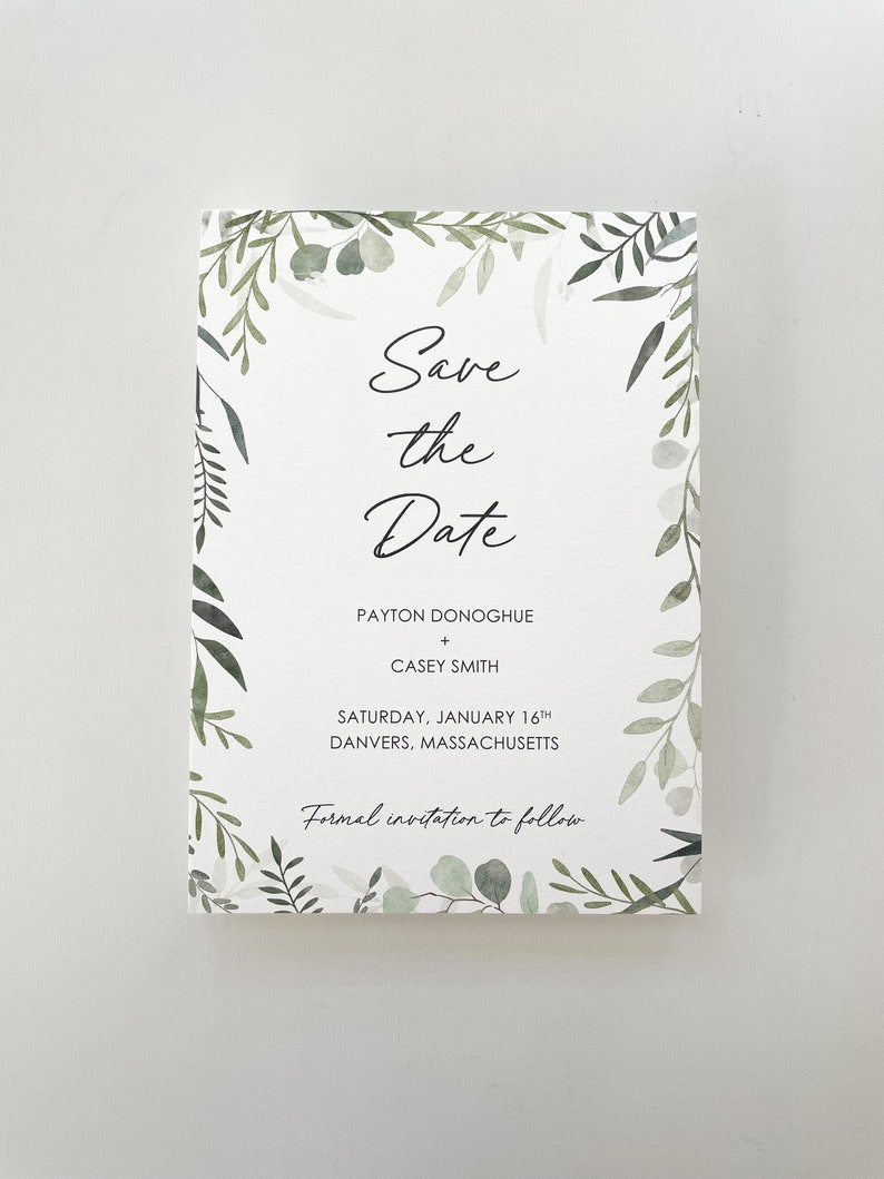 Greenery Wedding Save the Dates image 6