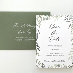 Greenery Wedding Save the Dates image 3