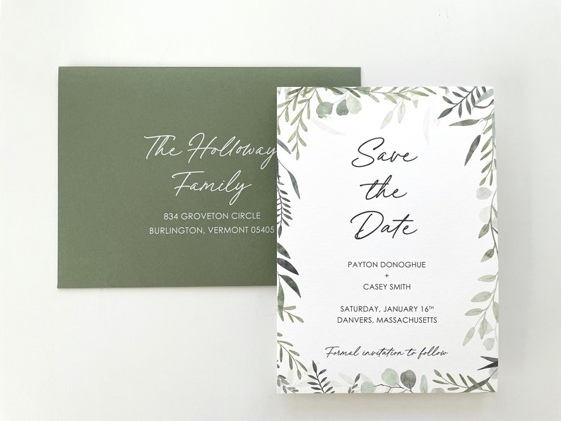 Greenery Wedding Save the Dates image 3