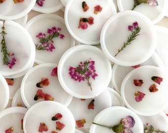 Pink Pressed Flower Adhesive Wax Seals (Set of 100)