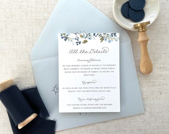 Botanical Wedding Details Cards