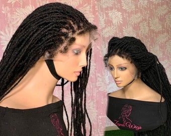 Echthaar Dreadlocks Perücke zum Verkauf, volle Dichte Dreadlocks Perücke, Längenvariationen, Echthaar kinky Basis, auf Bestellung gefertigt