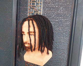 Dreadlock Toupee for men, toupee dreadlock unit, 10 inches locs,  made to order