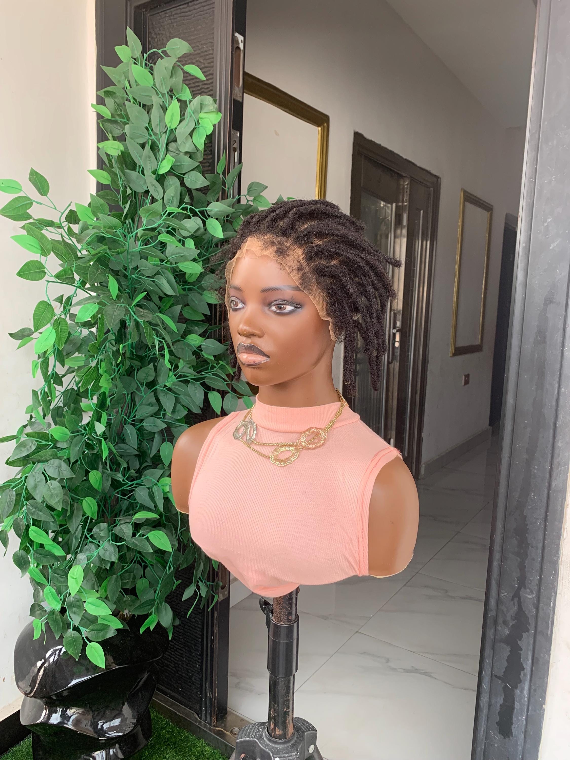 Lace Front Human Hair Dreadlocks: Pencil Size Locs for Alopecia, 4 ...