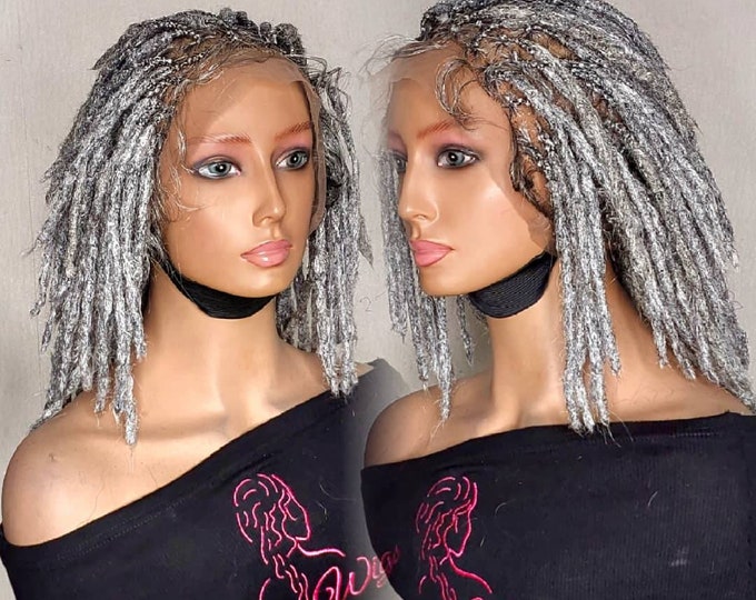 Dreadlocks Wig Grey Dreadlocks Wig Dreadlock Wig Full Lace Etsy