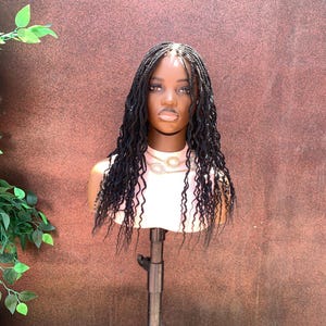 box braid wig for black women, wavy braid wig, ready to ship
