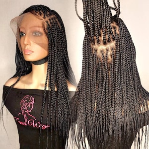 Braided wigs for black women, braided wigs with options of closure or full lace wig, knotless braided wig