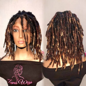 Highlight Dreadlock Wig: Full Lace Synthetic Locs, Customizable Lengths