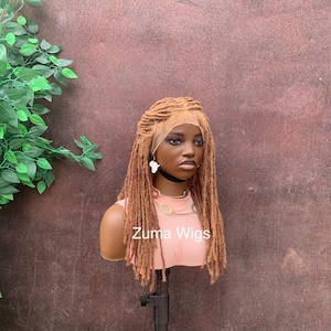 Blonde human hair loc wig, SMALL cap
