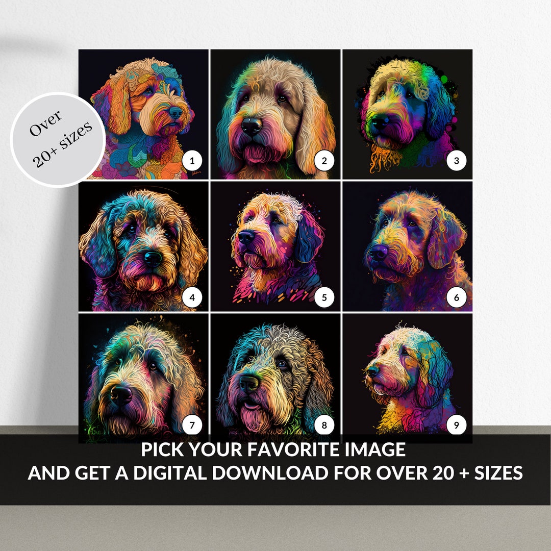 Goldendoodle Wall Art Goldendoodle Print Goldendoodle Etsy