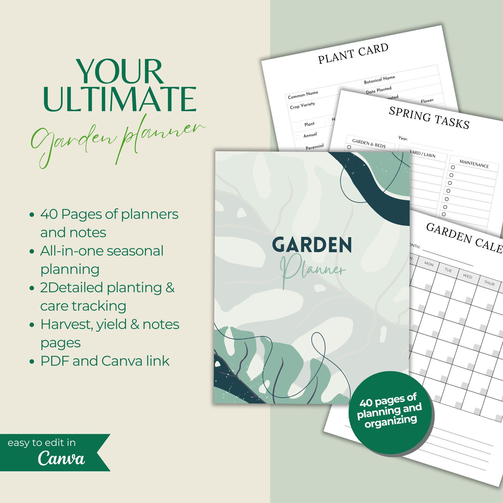 Ultimate Garden Planner Printable | Gardening Journal | Vegetable ...