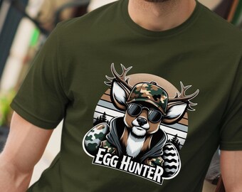 Egg Hunter Camo Deer T-Shirt: Funny Easter Hunting Tee
