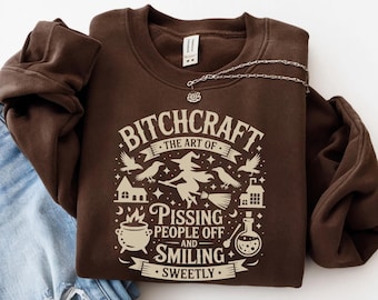 Bitchcraft Shirt, Sweatshirt & Hoodie, Funny Witch Halloween Shirt, Sarcastic Gift for Adults