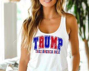 Trump Tank Top, Trump 2024 Tank Top, America First Shirt, Donald Trump Shirt, President 2024 Shirt, Make America Great Again, Trump 2024
