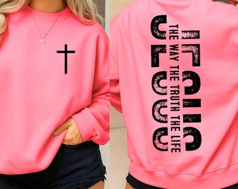 Trendy Christian Shirt Jesus Cross Tee | Faith Hoodie & Sweatshirt for Women