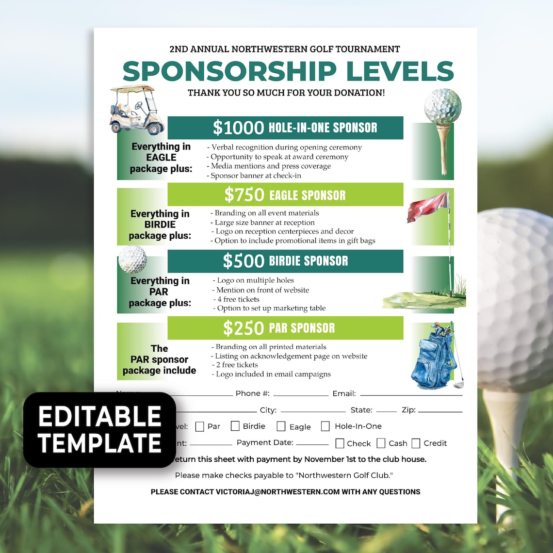 Image 4 for Golf Tournament Sponsorship Agreement Template